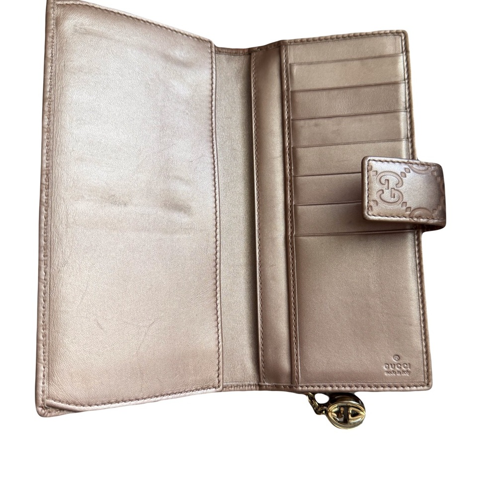 Gucci Guccissima Women's Leather Wallet with Gold Gucci Ball - Picture 2 of 6